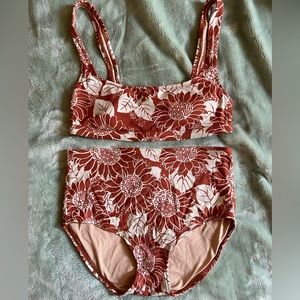 NWT Madewell Second Wave Bikini Sunflower Season